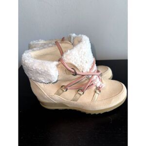 Sorel Women's Evie Cozy Lace Bootie - Tawny Buff/Wood Size 8